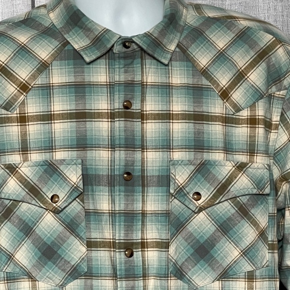 Pendleton Shirt Cotton Flannel Button Down Long Sleeve Pockets Sz L Tartan Plaid - Picture 2 of 7
